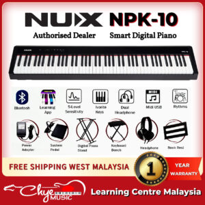 NUX NPK-10 Portable Digital Piano With X Stand (Black)