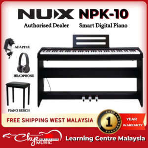 NUX NPK-10 Portable Digital Piano With Wooden Stand (Black)