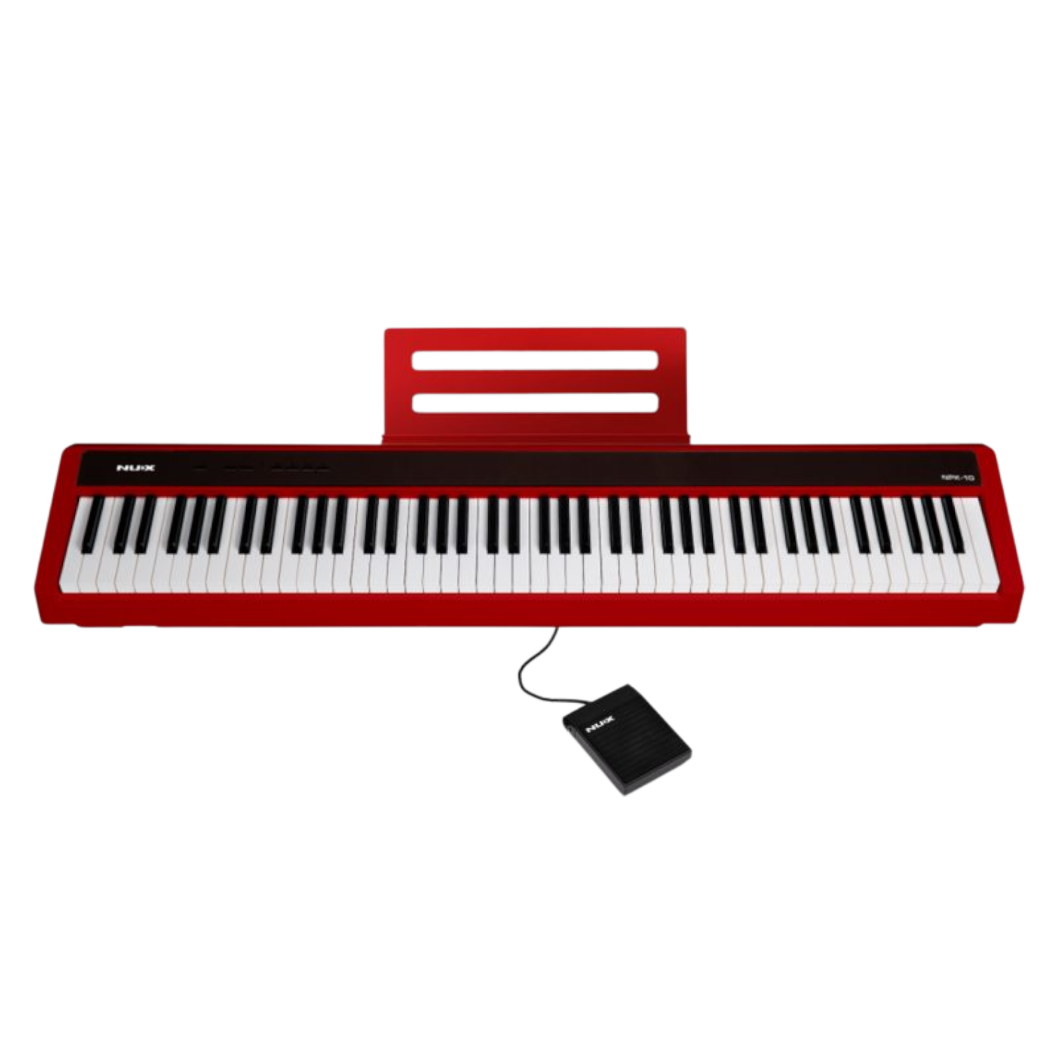 NUX NPK-10 Portable Digital Piano With Wooden Stand (Red) - Image 2