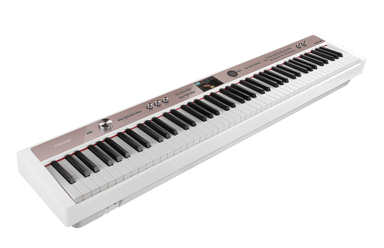 NUX NPK-20 Portable Digital Piano With Wooden Stand (White) - Image 4